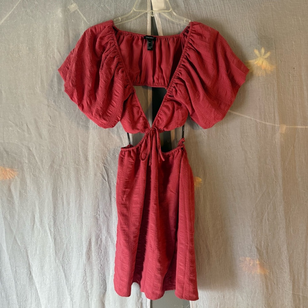 Forever 21 Pink Cut Out Dress